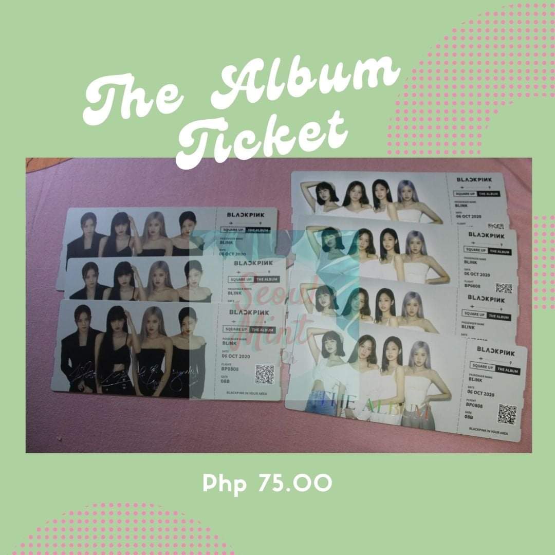  #SMPHMaySale BLACKPINK THE ALBUM Tickets for 75 php eachwts lfb blackpink bp the album 2021