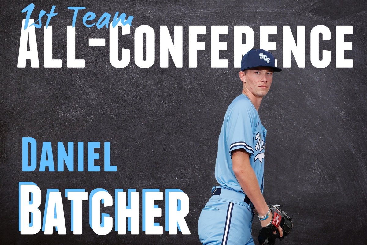 SCFManatees's tweet image. Congratulations to 1st team All-Conference honoree, pitcher Daniel Batcher. #SCFProud @SCFBaseball