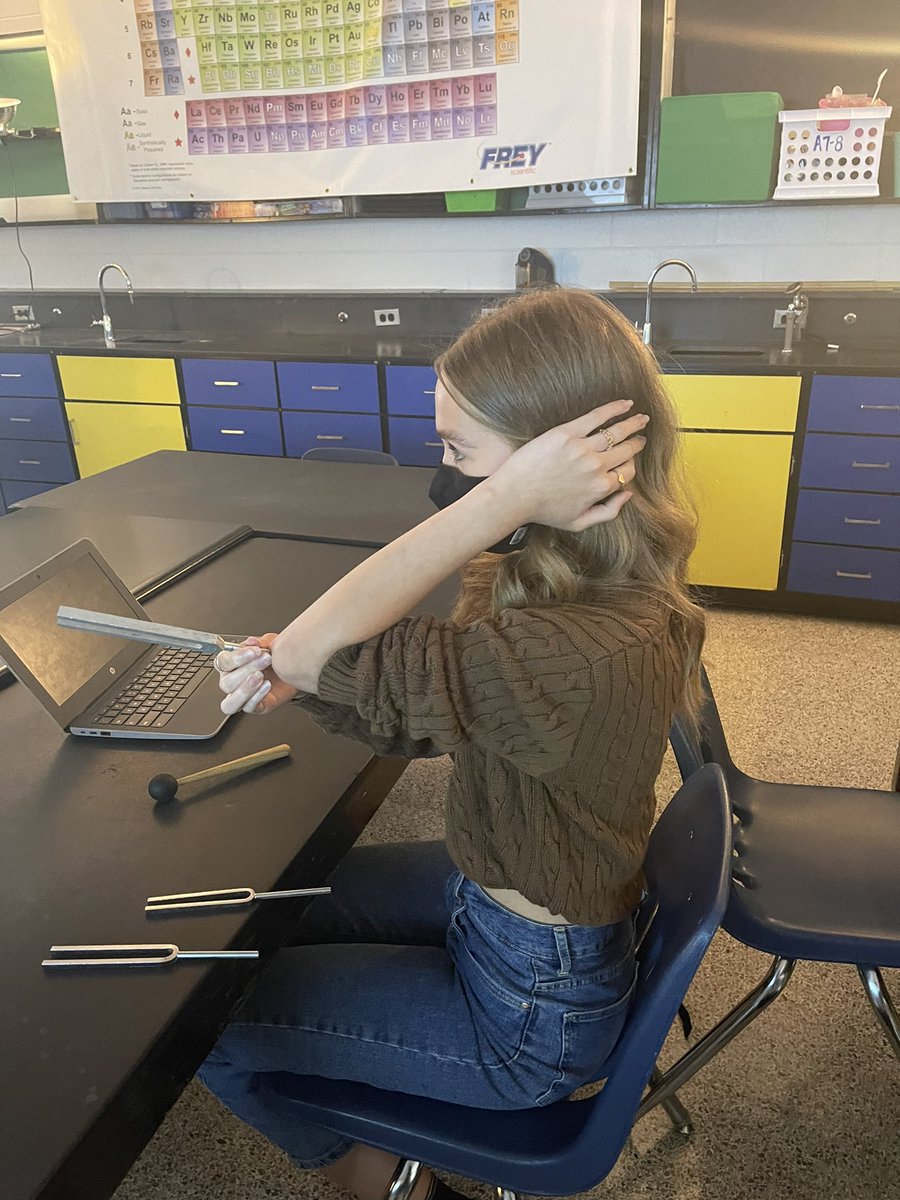 RPMscience's tweet photo. Ss exploring sound traveling through different mediums including their own bones, the table, air, & cups! Plus seeing the vibrations make water dance 💃🏼 @IMSEagles #vbalwayslearning #itsagreatdaytobeaeagle https://t.co/Ofzs96Nb6L