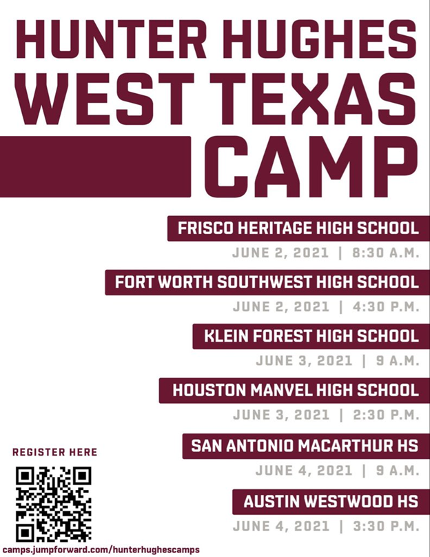 Thanks <a href="/RussMartinFB1/">Coach Russ Martin</a> for the camp invite! <a href="/Coach_HunterH/">Hunter Hughes</a> @CBassett_WT <a href="/CoachC12LeMay/">Coach Christian LeMay</a> <a href="/WTAMUFootball/">Buffalo Football</a> #RollDamnBuffs