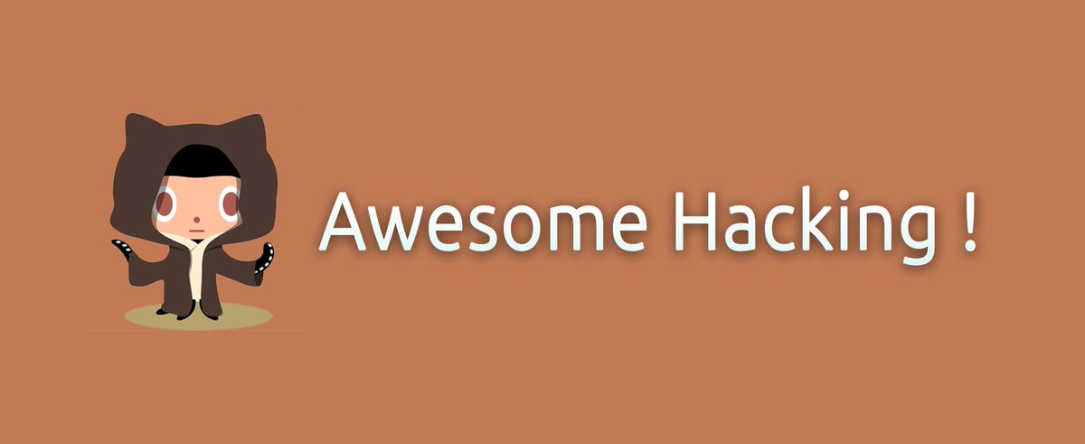 9) Awesome-Hacking:A collection of various awesome lists for hackers, pentesters and security researchers https://github.com/Hack-with-Github/Awesome-Hacking?utm=twitter/GithubProjects