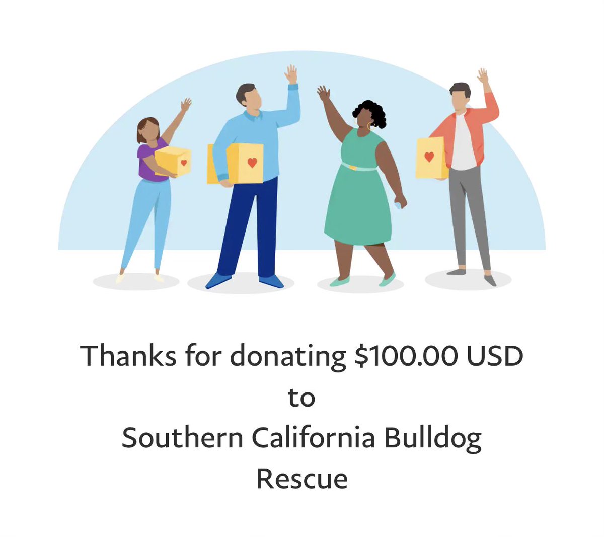 Donation Link:  https://socalbulldogrescue.org/help-us/donate/ Please post your donation screenshots as a reply to THIS tweet as we added below. The winner will be selected Friday, May 14th. Thank you in advance for participating and helping us honor such an amazing person.  #CallingAllAngels (3/3)