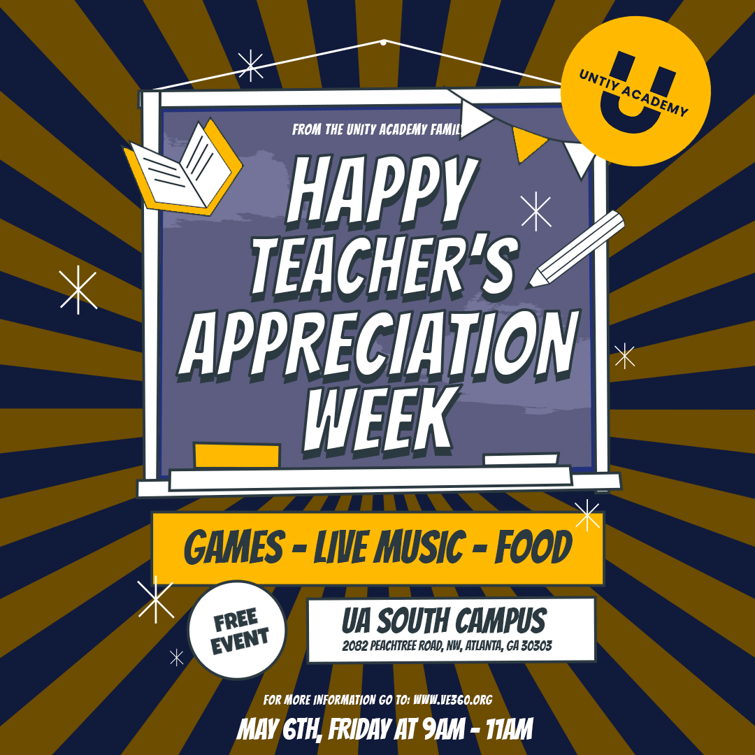 UnityAcademy3's tweet image. Happy Teacher's Appreciation Week! We've been celebrating and we are so excited for tomorrow's party! Please join us at our South Campus for an amazing time with games, live music, food, and prizes. We'll #socialdistance , but we'll have a great time! #WeAreUnity