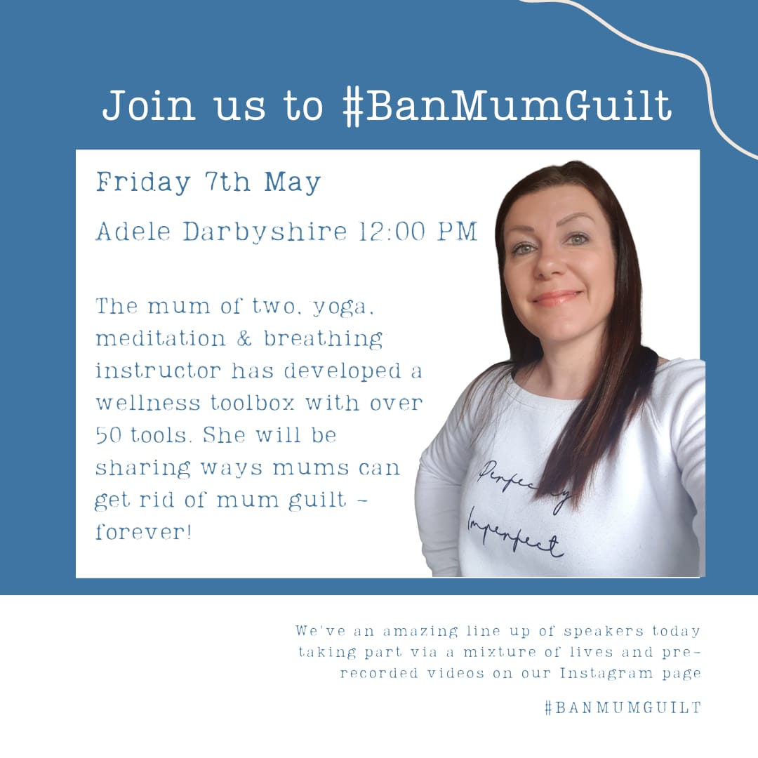 Good Afternoon! Adele Darbyshire is our net live takeover.

Adele will be talking about her developed wellness toolbox and how you can use it to rid yourself of Mum Guilt.

#BanMumGuilt

instagram.com/banmumguilt/