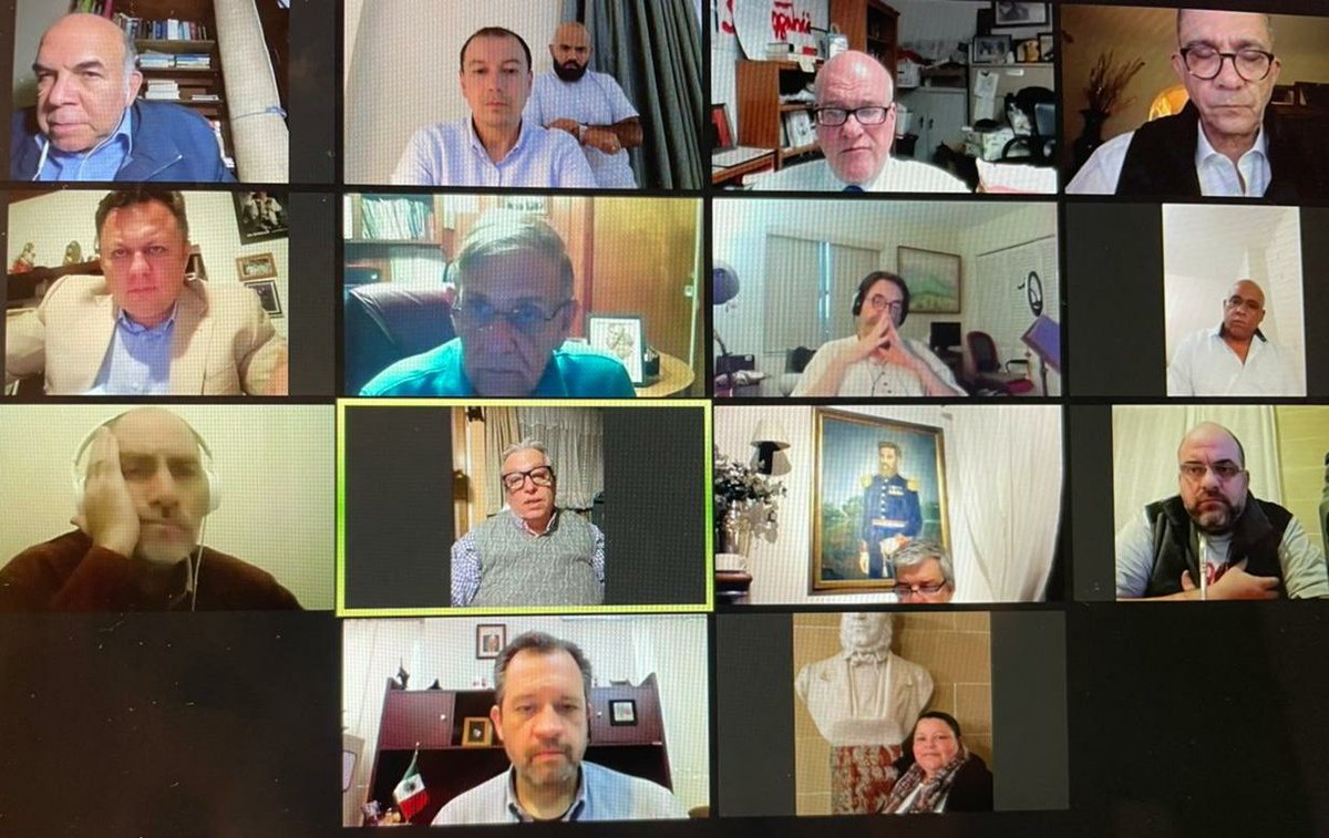 FHPLuruguay's tweet image. En la sesión del día de hoy del Frente Hemisférico por la Libertad (#FHPL), hemos decidido de forma unánime rechazar el creciente autoritarismo en El Salvador. Y repudiar los actos violentos en Colombia, que son organizados desde el comunismo con la intención de desestabilizarla.