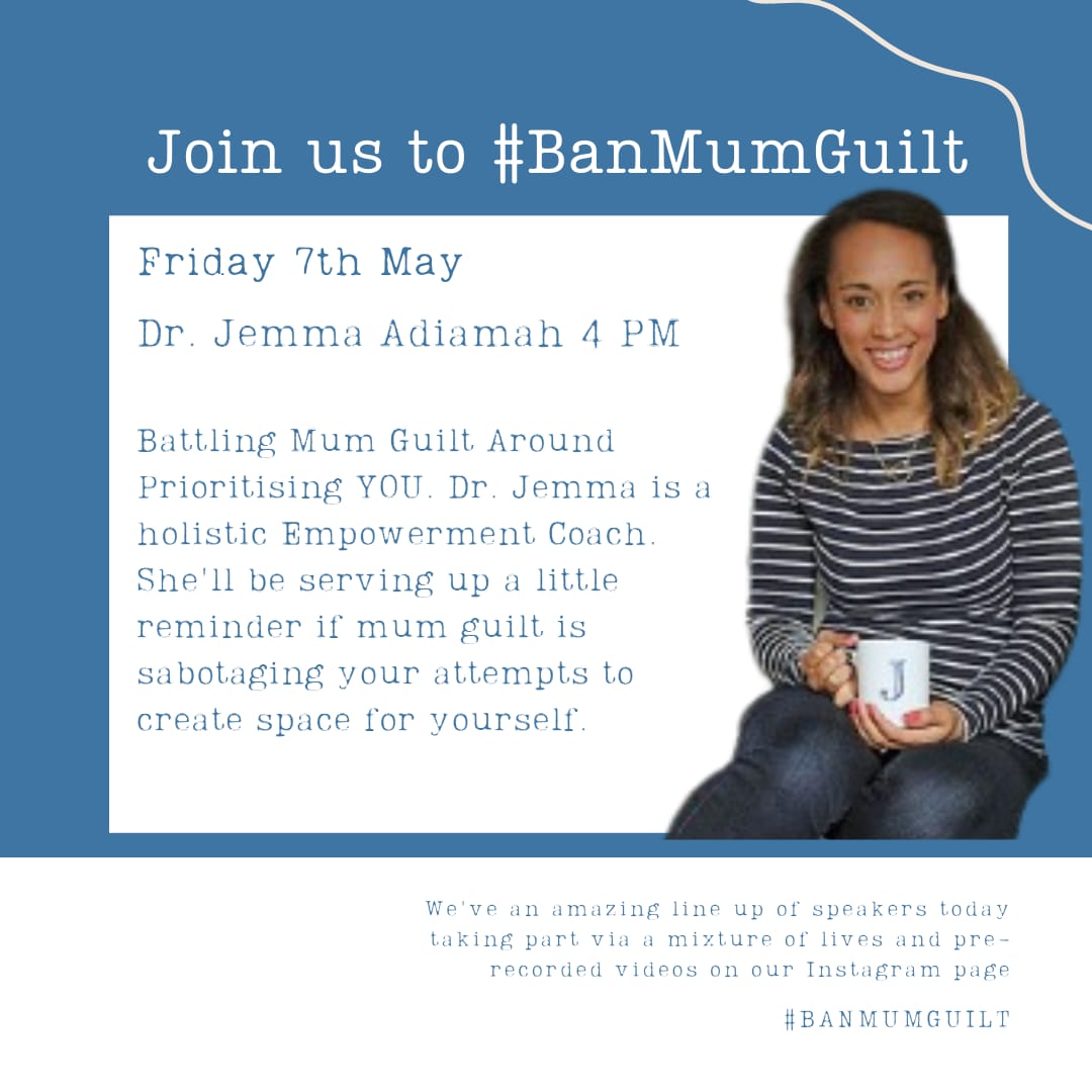 Our second to last speaker of the day is Dr. Jemma Adiamah.

Dr. Jemma will be helping you battle Mum guilt around prioritising YOU!

#BanMumGuilt

instagram.com/banmumguilt/