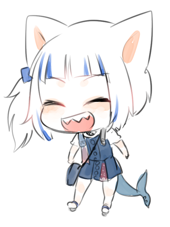 がうるぐら 「さめですにゃーーー!!
 #CatShark 」|いすか🐉🍕のイラスト