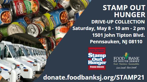 Our Stamp Out Hunger drive-up food collection Saturday will help stock our shelves with non-perishable items. Busy this Saturday? You can DONATE to our Stamp Out Hunger food drive! Every dollar helps us purchase vital food. DONATE HERE:  ow.ly/Ip3D50EGQNB