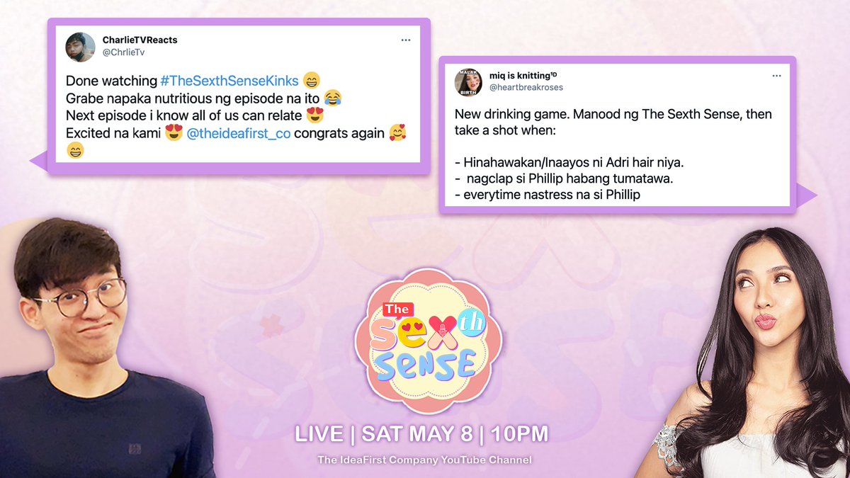 Thanks for joining us every Saturday, mga ka-Sexth Sense! 

Catch the fifth episode of THE SEXTH SENSE LIVE this SAT MAY 8 at 10pm for your late night kulitan with <a href="/adriannaso_/">Adrianna So</a> and <a href="/phillipnandez/">Phillip</a>!