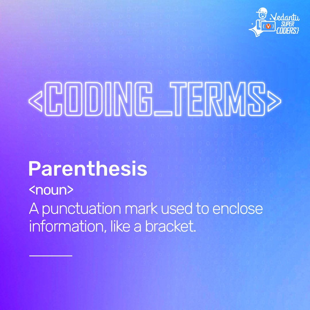 KidsVedantu's tweet image. Every day discovering something brand new 🎶
What happens if you try to print something without the Parenthesis?
Comment below 👇🏼
#codingterms #codingforkids #elearningdevelopment #basiccodingknowledge