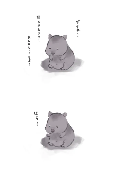 これは別垢に載せたオリジナルのウォンバット🐨 