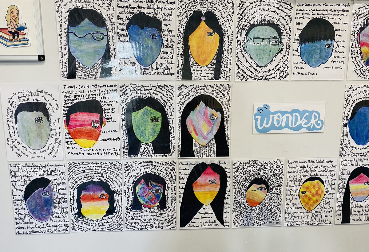 You can’t blend in when you were born to stand out🌍 <a href="/CrescentPri/">Crescent Primary</a> #wonder #wonderportraits #Wonder #art #ArtistOnTwitter