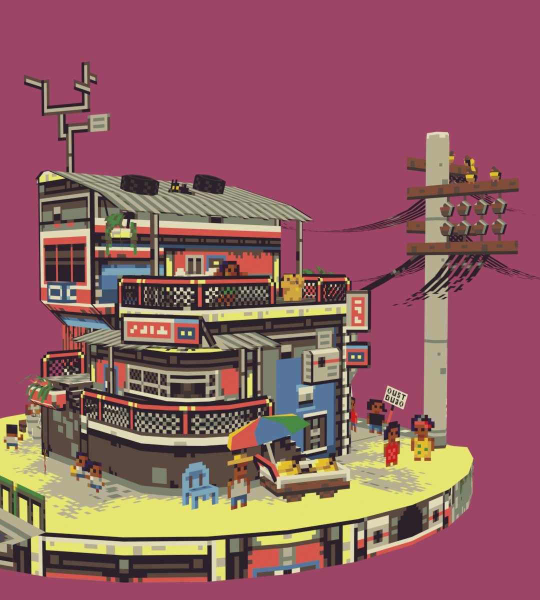 JeielVtx's tweet image. My little Metro Manila sari-sari store scene, walang hati
#Sprytile #LowPoly #ドット絵