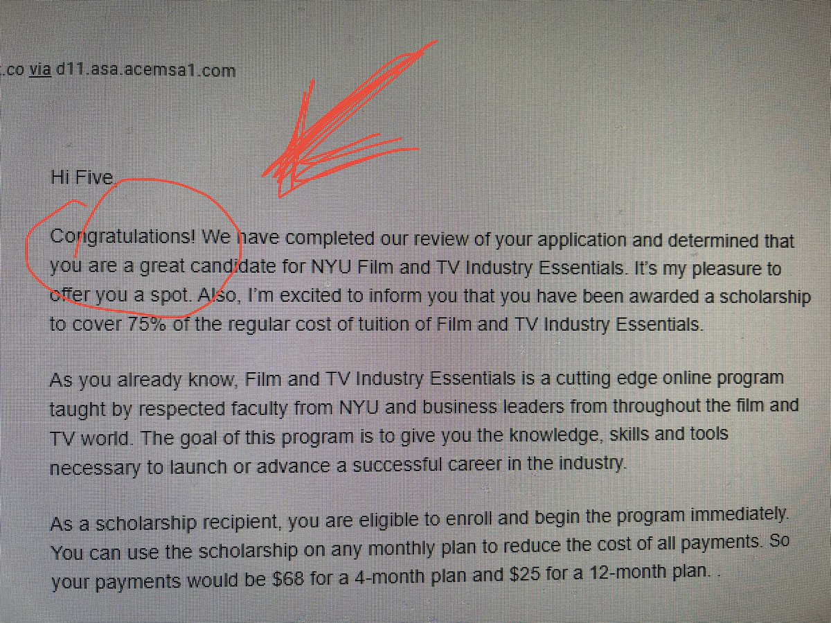 Guess who just got a partial scholarship to go to Film school @NYUTischSchool by @indiewirenews @RollingStone‼️❗️
It's a lane that I truly need to be in have wanted to be in all my life - after being apart of so many productions I'm finally going to school