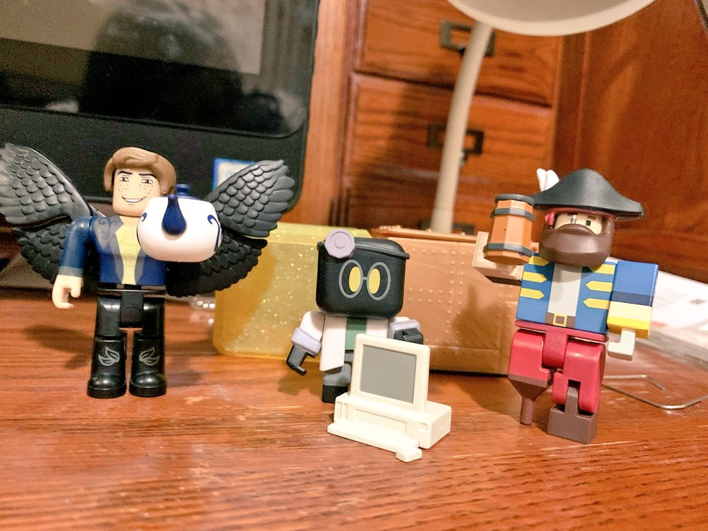 So before we left I bought a bunch of these Roblox mystery cubes to entice my sweet petites () to be extra good for their meemaw while we're gone. The catch- they can each open one at the end of the day after all homework has been done, etc. So far, so good.