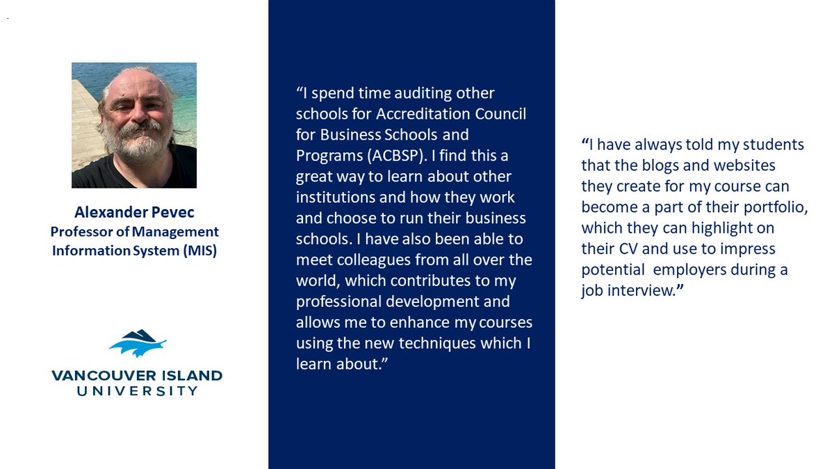 Join us on our LinkedIn to learn more about a diversity of insightful perspectives from our fabulous faculty.

At VIU, we take you to your success!

Link: linkedin.com/posts/viu-mba-…

#VIU #worldviu #LoveWhereYouLearn