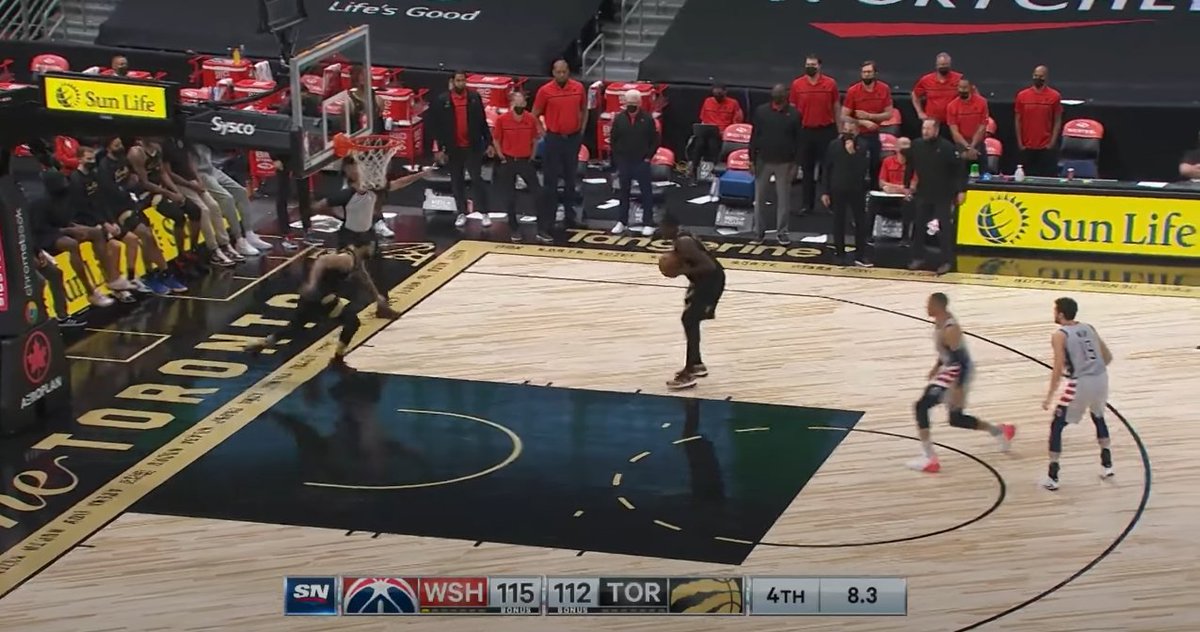 The Wizards could've sent a trap at the half court line, and make it hard to even advance the ball.