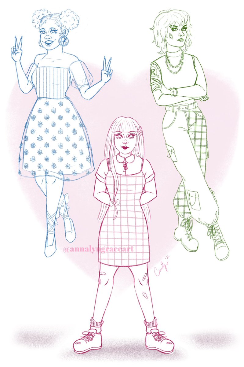 Sugar ✌️🍭🍬 Spice 💥🌶💔and Everything Nice 💕✨🎀

Lil PPG warmup sketch