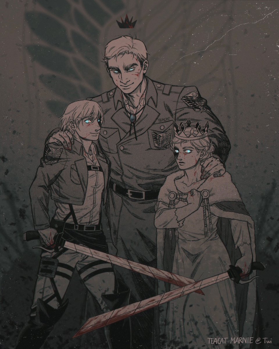 bye Twitter crop, here's cold-blooded blonds family portrait ⚔️
.
#進撃の巨人 #AttackOnTitan
#Erwin #Armin #Historia