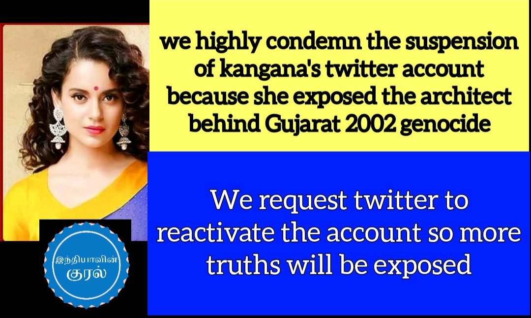 @Actor_Siddharth @Twitter #RestoreKangana