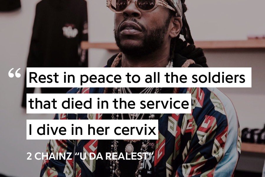 DylanTop5's tweet image. Thank you 2 chainz for honouring the troops