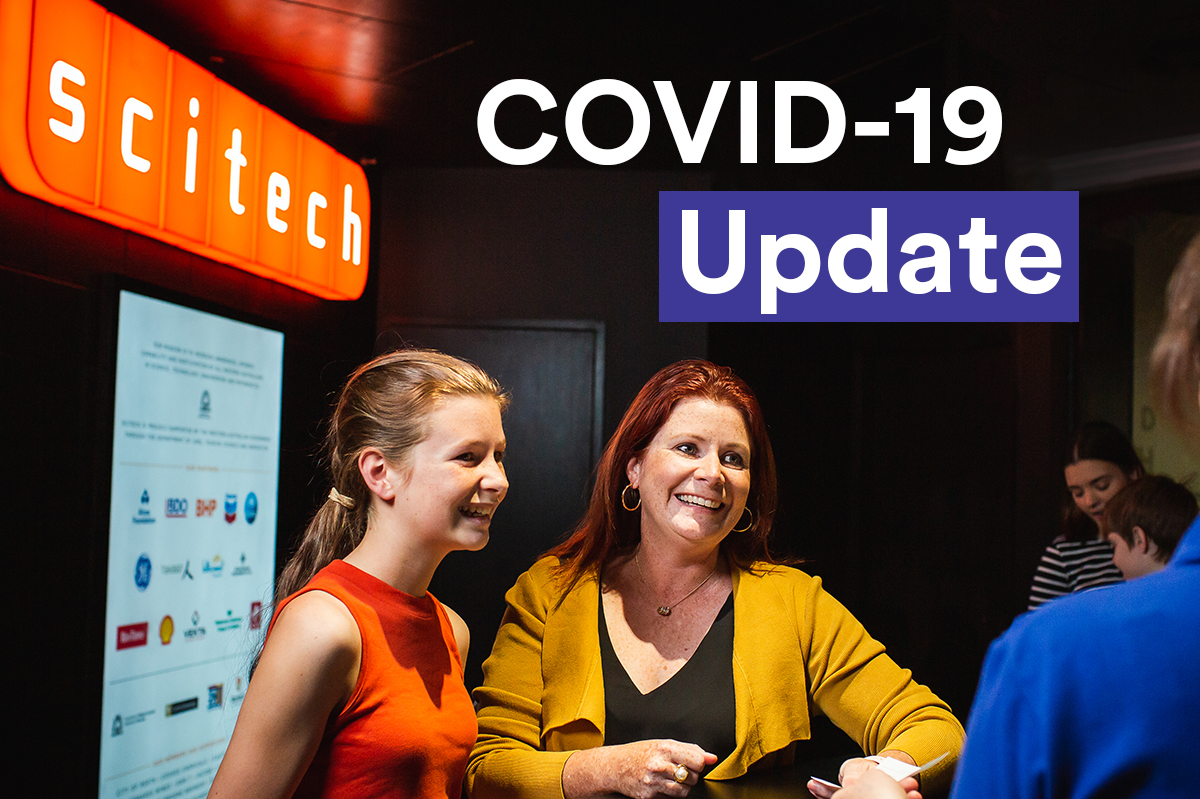 From Saturday 8 May, visitors will not be required to wear masks to the Science Centre. Visitors still need to sign in with SafeWA app, and bookings are essential. 

General Admission: bit.ly/scitechgaticke…
Members: bit.ly/scitechmembers…

COVID FAQs 👇
scitech.org.au/covid19-respon…