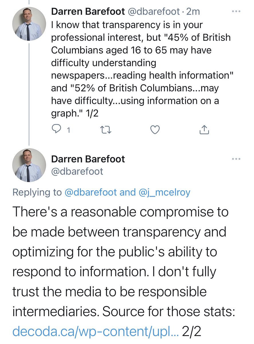 I honestly don't think a lot of this is malice. I think it's a culture among B.C. political communication leaders and advisors, in all parties, that data and information needs to be controlled, and the media is inherently not to be trusted sharing it.