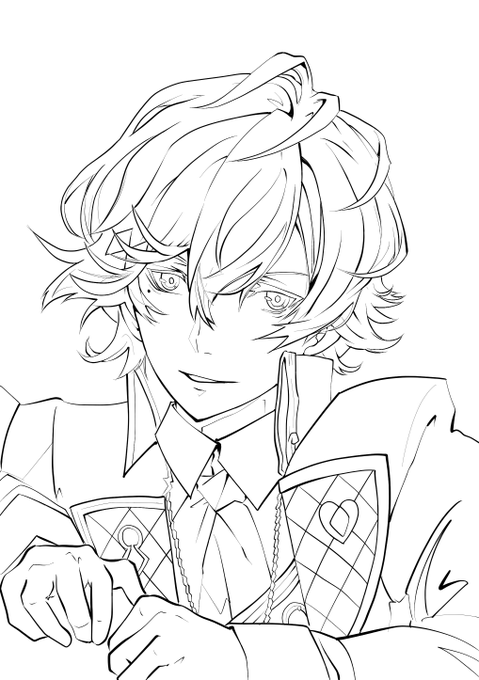 線画の練習におじさまを線画を採ってみました(*'▽`*)
右が透過にしてあるので塗り絵にでもv

上げ直し_(:3」∠)_ 