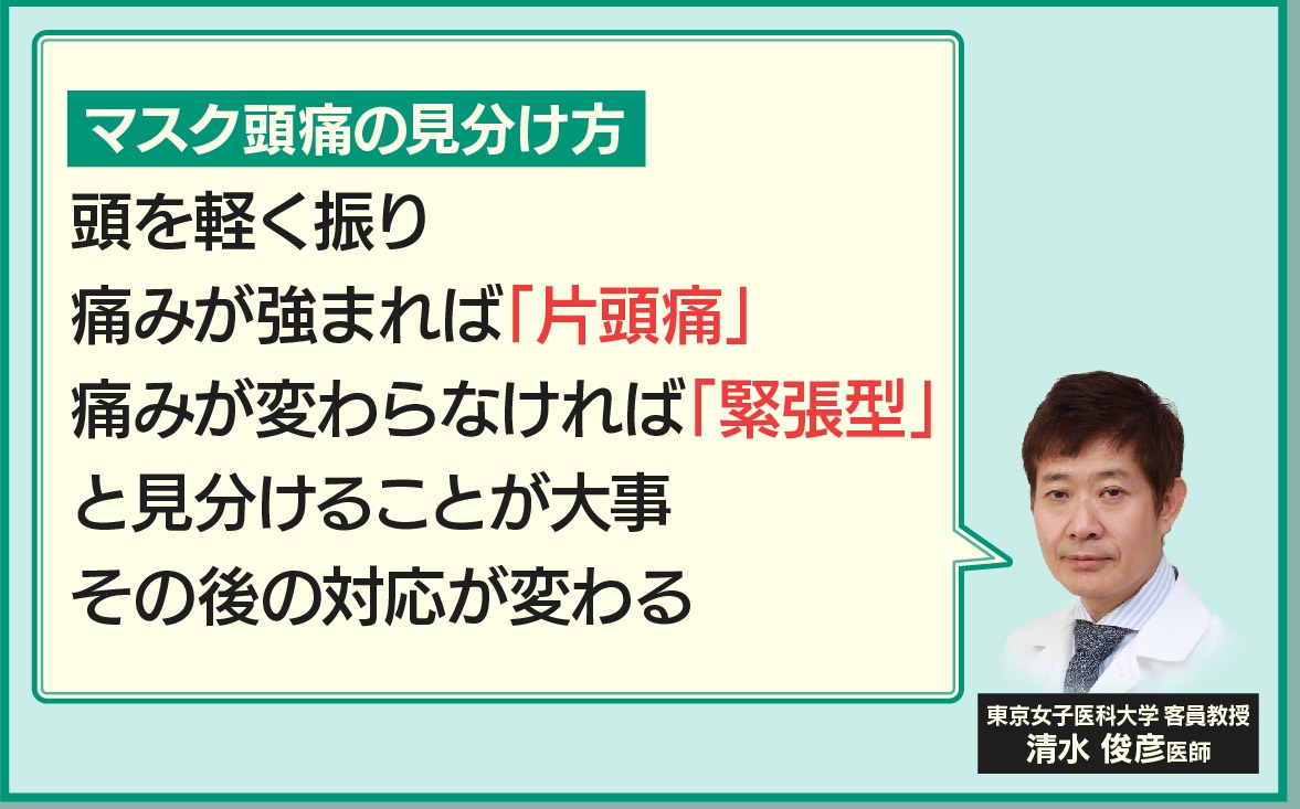 マスクによる片頭痛の対処法