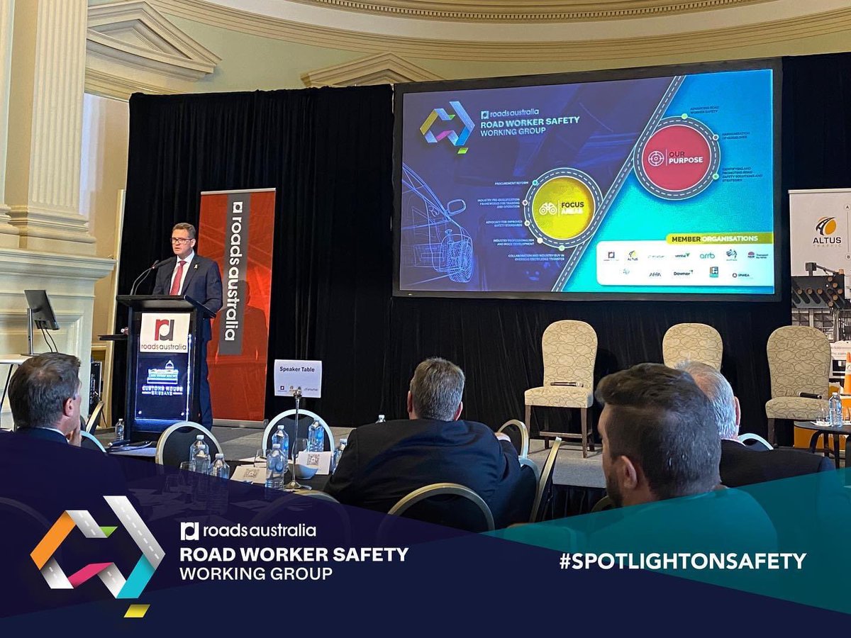 jeffdoyle67's tweet photo. Privileged to present and then moderate a terrific panel of speakers at @RoadsAustralia #SpotlightonSafety event in Brisbane yesterday @AltusTraffic #gettingyouhomesafely https://t.co/RD1X3q6LiN