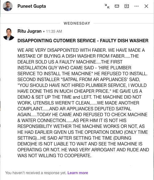 FaberBy's tweet photo. Harrased by FABERINDIA..FAULTY DISHWASHER SOLD...NO REPLACEMENT AND NO REFUND....NO RESPONSE
@FaberIndia #SaferWithFaber #homeappliances #appliances #kitchenappliances #electronics #kitchen #home #homeappliances #delhidaily #_soidelhi #gurgaondiaries #gurgaonblogger
#mumbailife https://t.co/yJs9rlvgt9