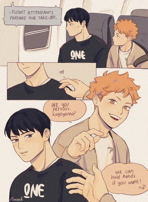 kageyama's first time on a plane #kagehina 