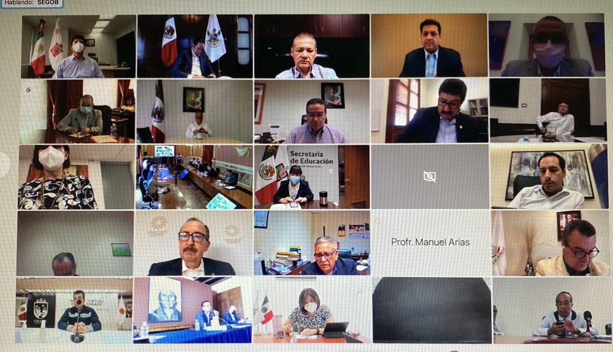 Me reuní en <a href="/CONAGO_oficial/">CONAGO</a> con <a href="/SEGOB_mx/">Gobernación</a> <a href="/SEP_mx/">SEP México</a> <a href="/SSalud_mx/">SALUD México</a> @INSABI_mx <a href="/STPS_mx/">STPS México</a> <a href="/SE_mx/">Economía México</a> para hablar de vacunas contra #Covid_19, proceso de #RegresoAClases, reformas laborales, etc.