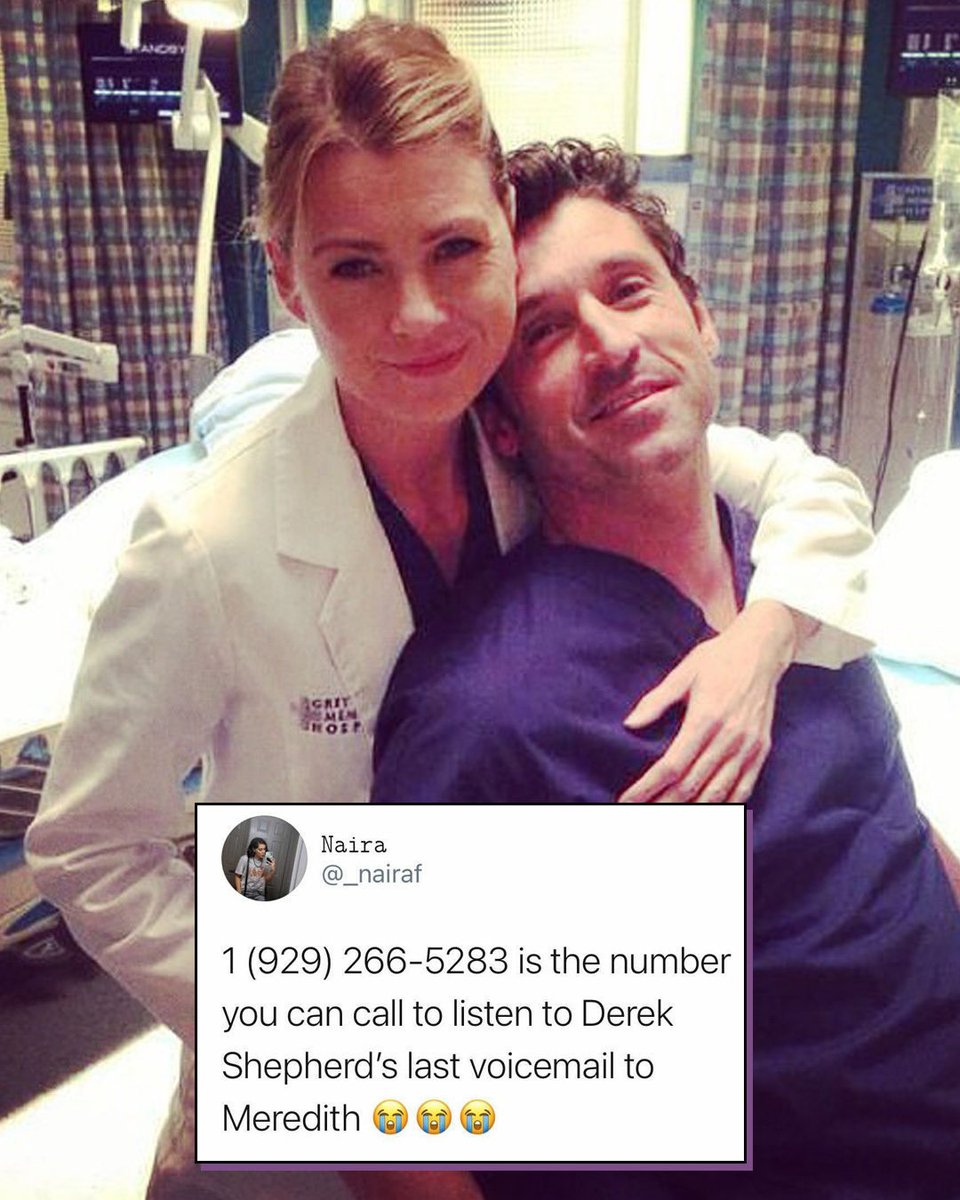 enews's tweet photo. This voicemail may cause crying, heart palpitations, and more crying. Tag your person below. 🙏 #TGIT (📷: @_nairaf ) https://t.co/W2YYJi2kQP