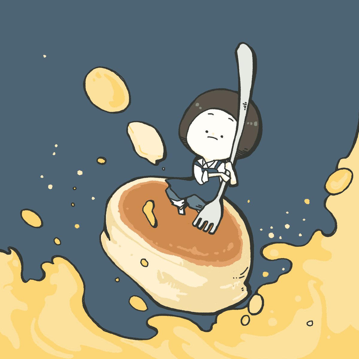 パンケーキの大航海 イラスト そぼかわ おおもりのイラスト