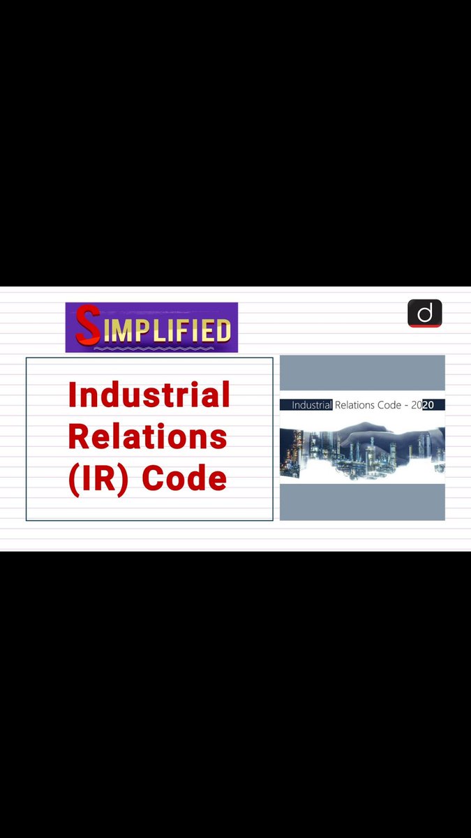 drishtiiaseng's tweet image. Industrial Relations (IR) Code: Simplified

Watch Video: 
youtube.com/watch?v=M2Br0y…

#IndustrialRelationsCode #Employment #CurrentAffairs #UPSCSimplified #DrishtiIASEnglish