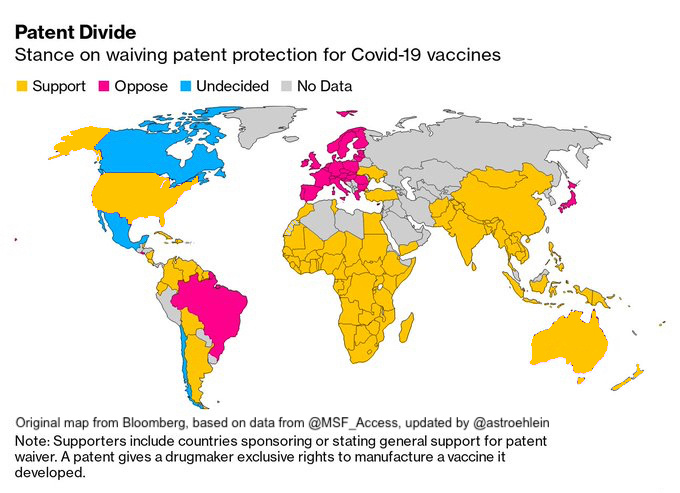 The EU, UK & a few other governments are determined to continue blocking wider vaccine production globally by obstructing the  #TRIPSwaiver at the World Trade Organization. This means global vaccine shortages will continue. They will prolong the pandemic.