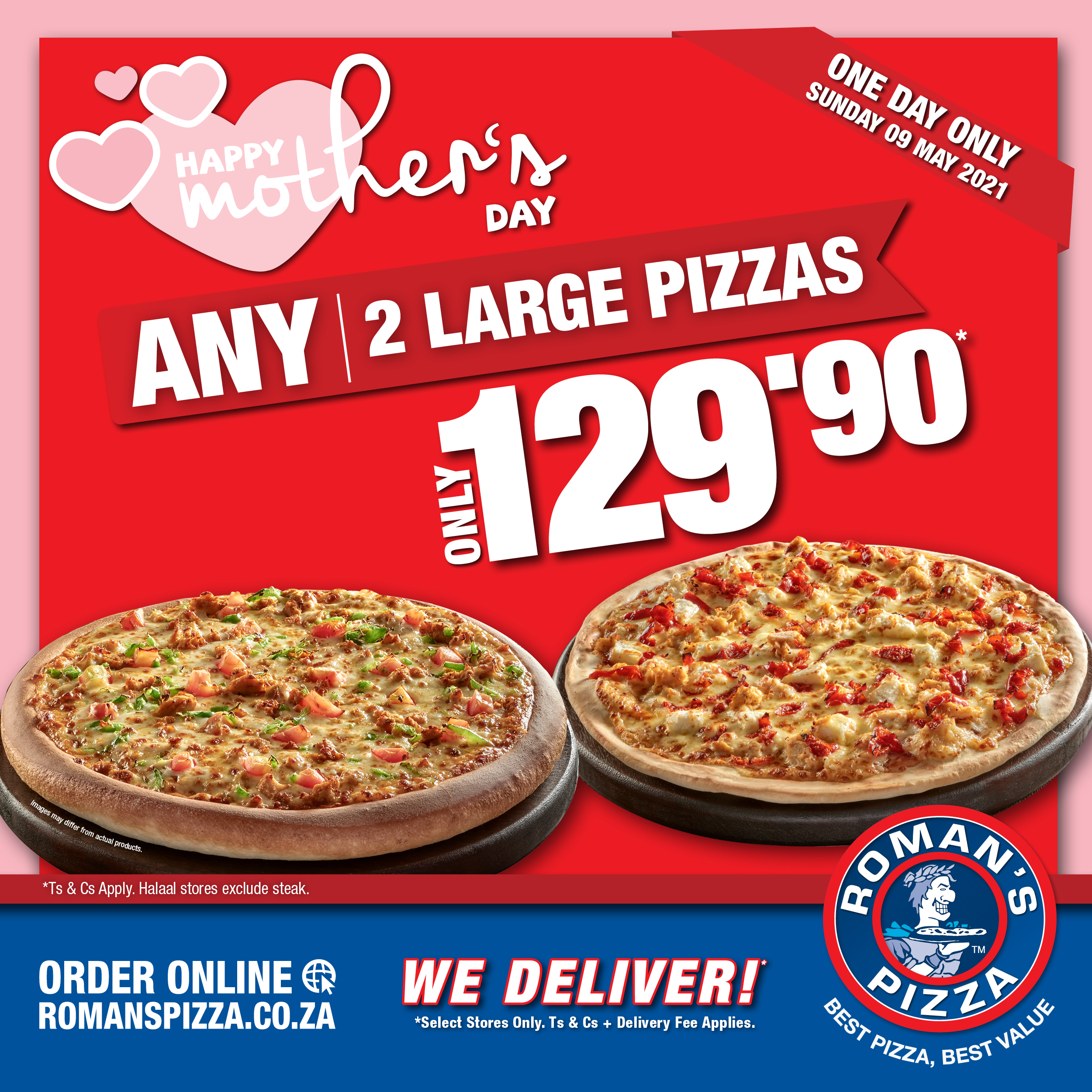 Roman pizza sales online