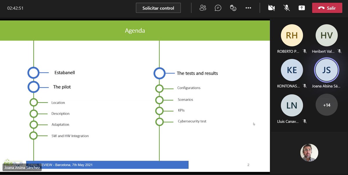.<a href="/JoanaAlsina/">Joana Alsina Sanchez</a> from @Estabanell_DIS has demostrated the whole <a href="/RESOLVD_EU/">RESOLVD H2020 🇪🇺</a> integration and achievements during the official final review.