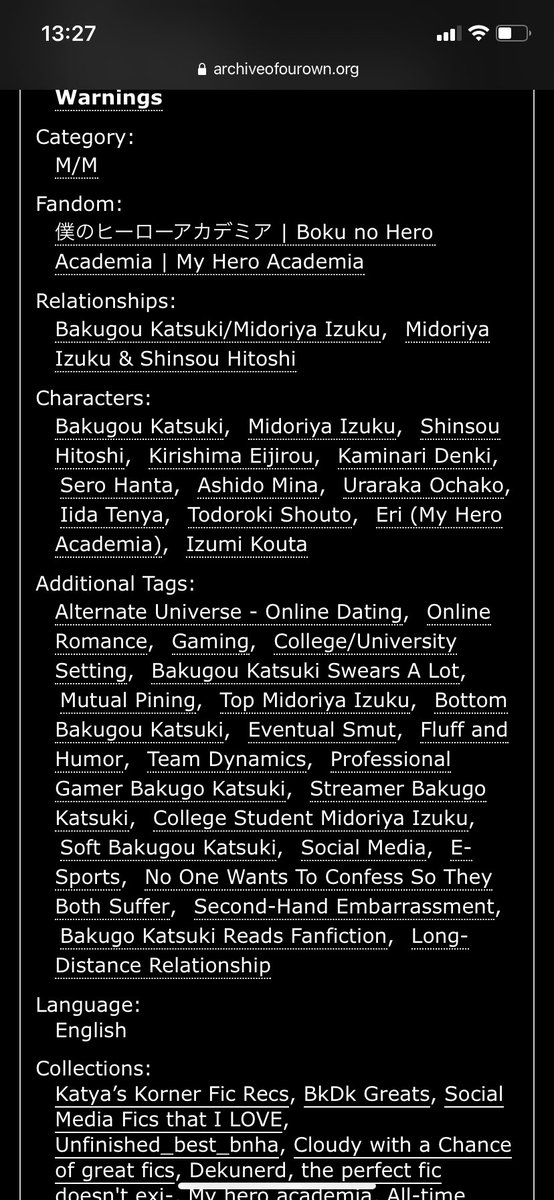 drop dead, gorgeous by thewunderkindDeku and Kacchan play a video game and they are "married" in it but then Deku suddenly disappear. Only after 8 years he returns and sees that they are still married it& #39;s fluff and sweet10/10 https://archiveofourown.org/works/247...