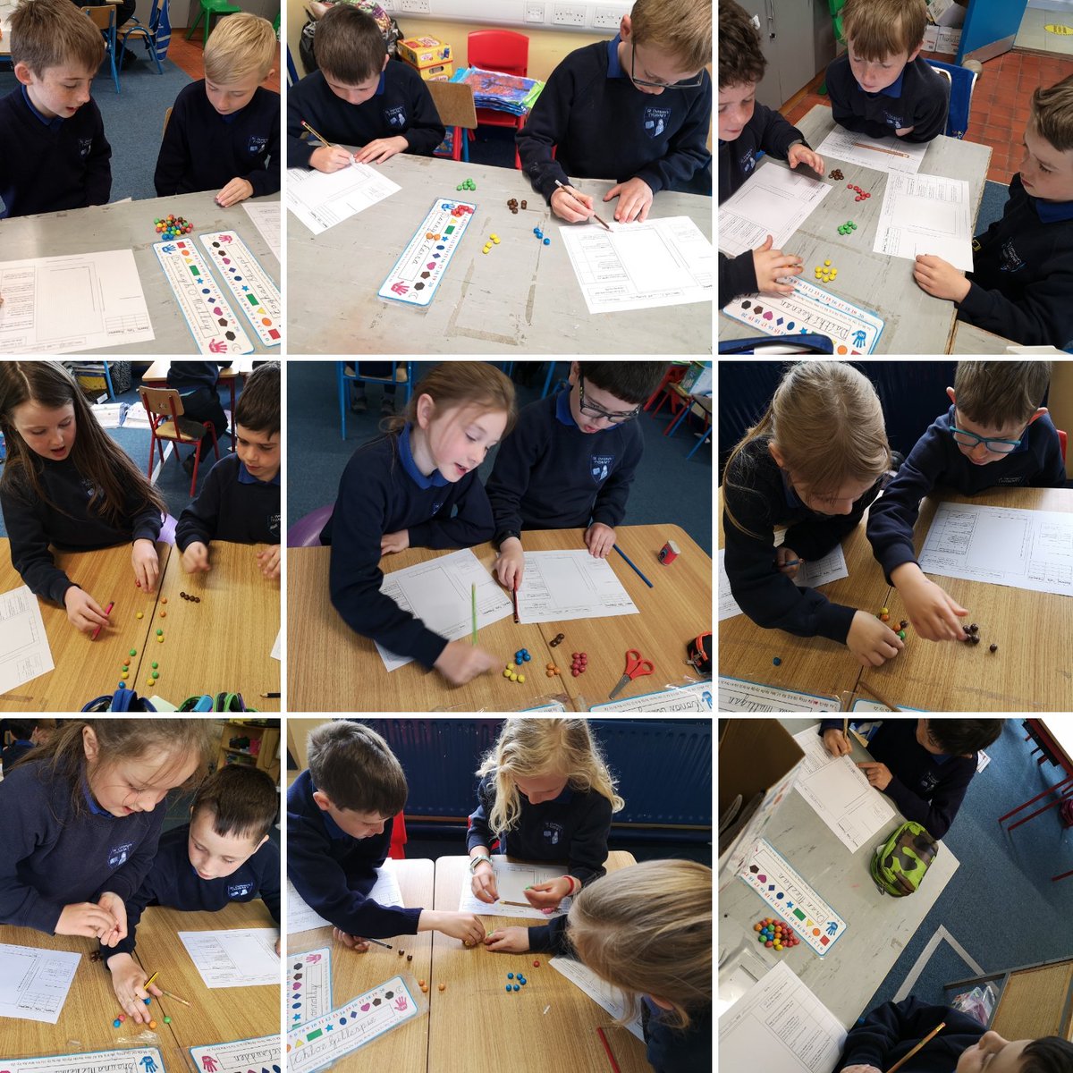 2nd & 3rd class have been learning about different types of graphs this week. Today's task is super fun because we get to EAT the results😁🍴 @DPSM_Activities #mathsactivities #learningisfun
