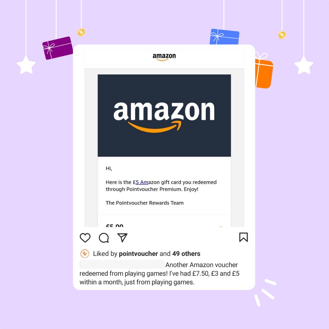 Pointvoucher's tweet photo. That is exactly what we are here for! 🎉 
Earn gift cards and rewards from Sephora, Amazon, Whole Foods and many more simply by playing fun games. ✨

Try it out today: https://t.co/VulSjmiQy3

#amazongiftcards #savemoneyhacks #rewardgaming https://t.co/ElsfK4GffM
