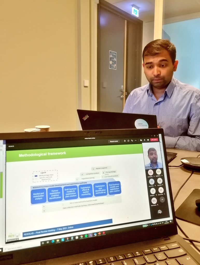 Final review is on going for the RESOLVD project. <a href="/Guru_Chela/">sanket puranik</a> is presenting <a href="/NCESmart/">Smart Innovation Norway</a> excellent results achieved during the <a href="/RESOLVD_EU/">RESOLVD H2020 🇪🇺</a> project.