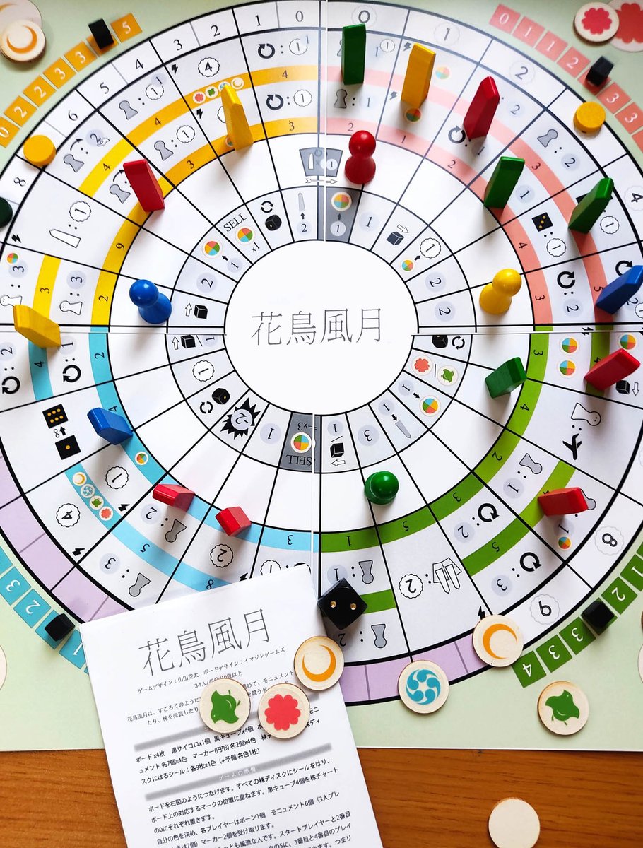 【プレゼント企画】

最新作『花鳥風月』を抽選で１名様にプレゼントいたします。

●応募方法
1:  <a href="/imaginebodoge/">イマジンゲームズ</a>をフォロー&amp;RT

2:  あまり知られていないけれど、オススメのボードゲーム(カードゲーム)のタイトルをこのツイートに返信

5月9日22:00が締め切りです。当選はDMで。

＃プレゼント企画