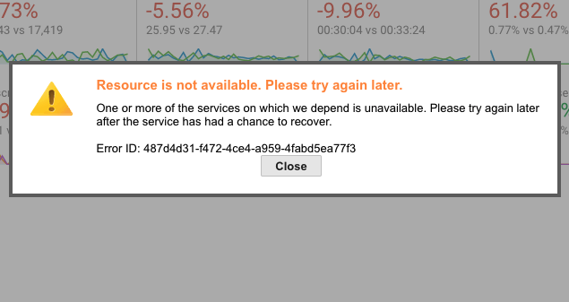 Looks like <a href="/googleanalytics/">Google Analytics</a> is having maintenance Friday 😭