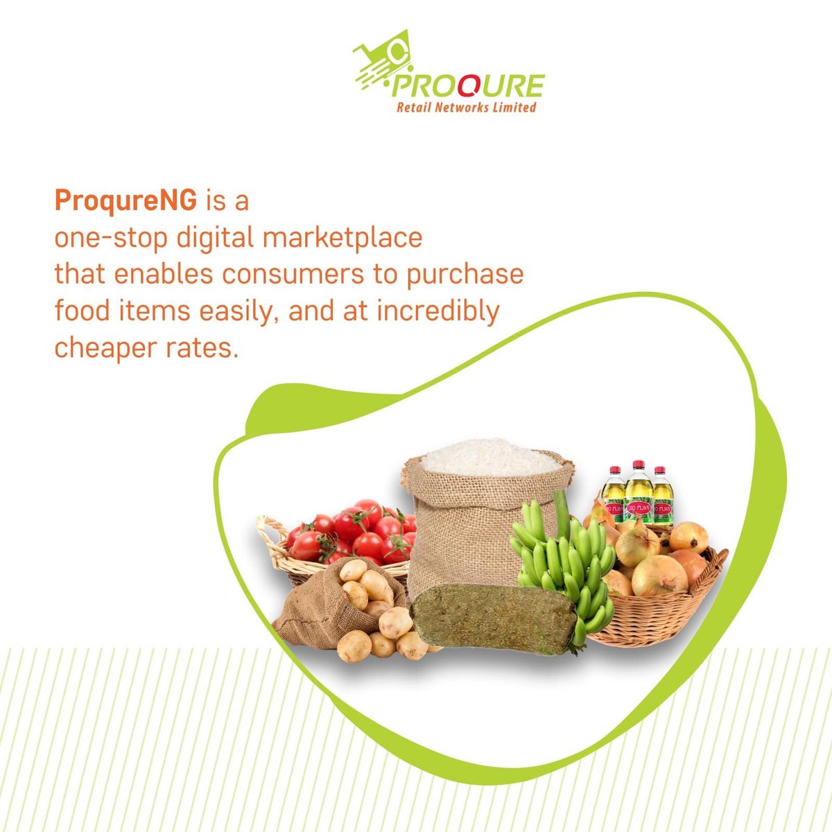proqureng's tweet photo. We bring fresh and affordable food products straight from the farmer’s gate to your doorstep.

 #freshfarmproduce #easyshopping #proqureng #retailers #eradicatehunger #groceryshopping #fooddiary #retailmarketing #grocerygetter #SDGs https://t.co/CeAhSjwZob