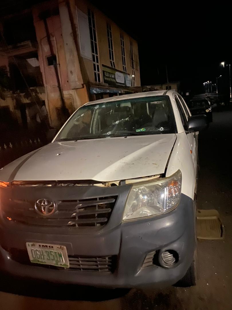 UPDATE: images emerge of the attackers who came to attack Police Station in Orlu, Police Divisional Hqtrs yesterday night turns out they are IPOB/ESN our Unknown Gunmen. Hilux was also seize from them.