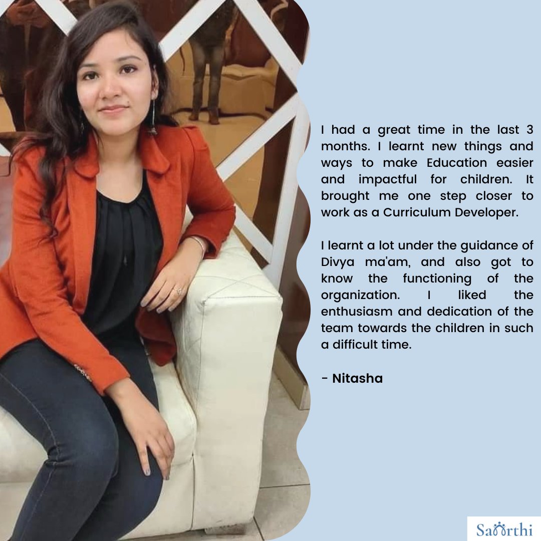 Interacting with young minds during internships is always fun. Nitasha a current M.sc Math Edu students at Delhi University was our most recent intern and although we missed having an in-person fun time with her, it has been great to learn from her experiences.