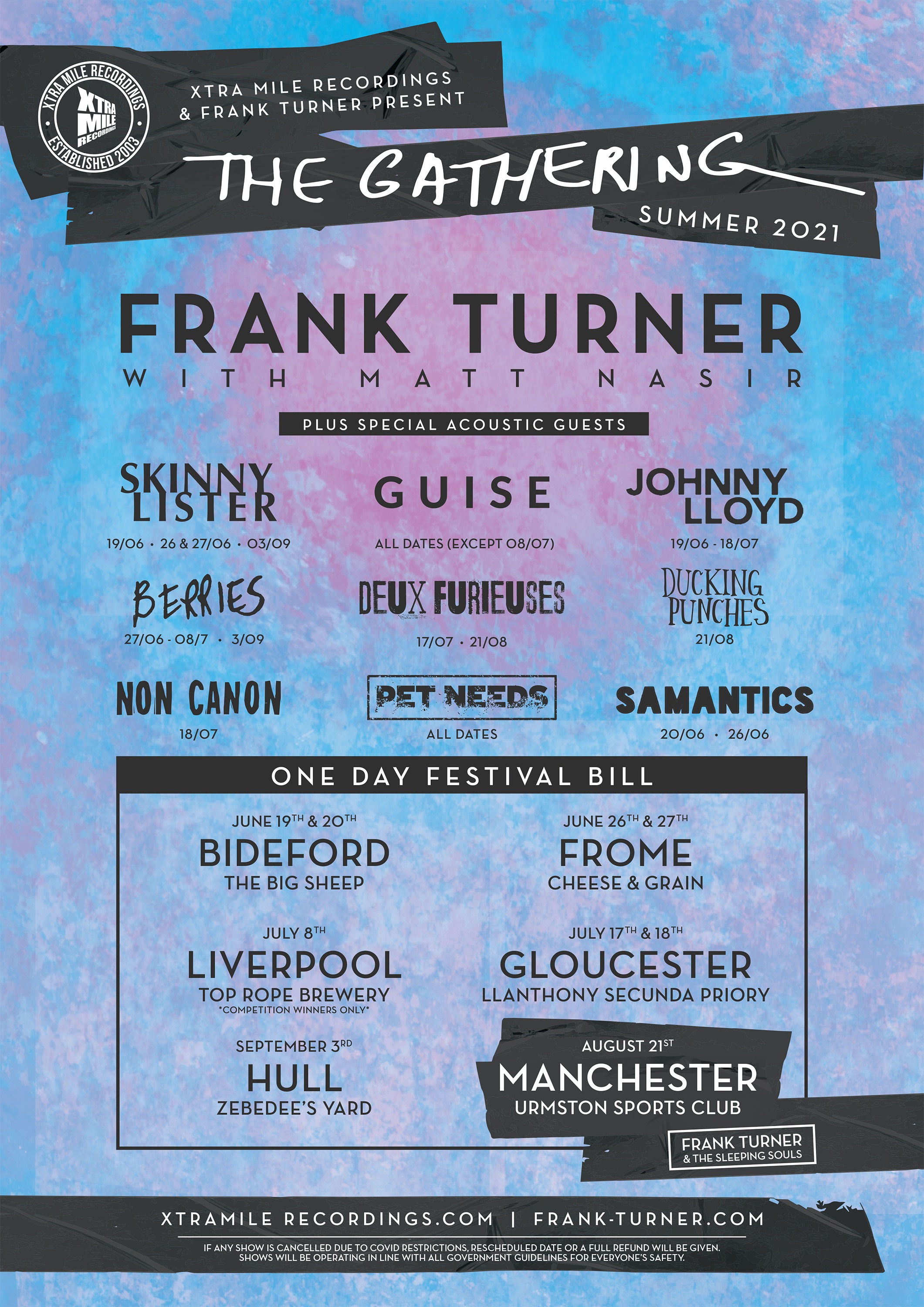 Frank Turner The Gathering shows