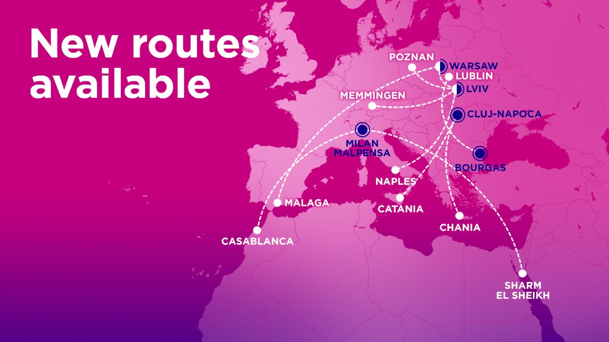 Wizz Air On Twitter New Routes Available Where Do You Want To Travel Next You Are Spoiled For Choice As The New Wizz Routes Connect Milan Warsaw Lviv Bourgas And Cluj Napoca